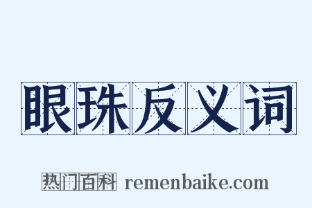 眼珠反义词是什么意思的图片
